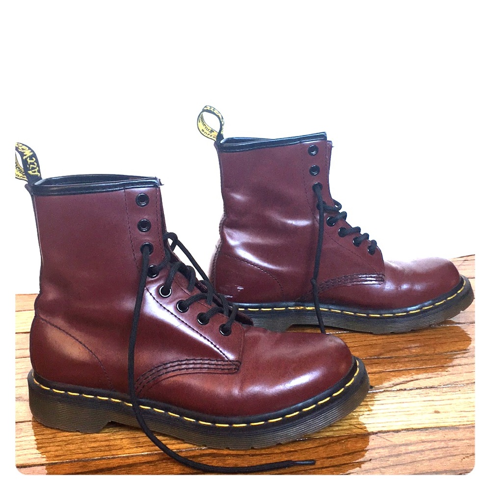 Cherry Red 1460 High Top Dr Martens in size 7